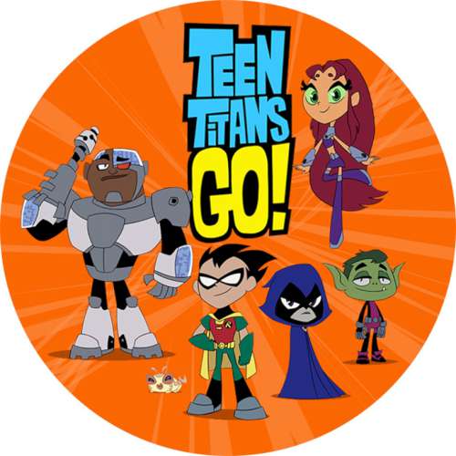 Teen Titans Icing Image - Round - Click Image to Close